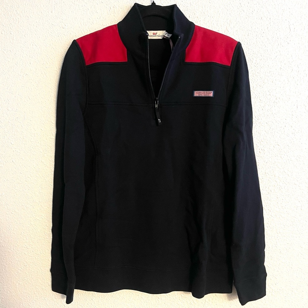 Vineyard vines women’s Shep shirt black and maroon NWT